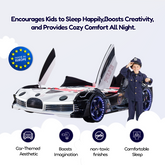 Police Racing Double Car Bed For Kids